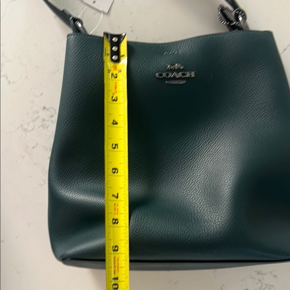 Coach Dark Green Leather Shoulder Bag - Picture 4 of 8